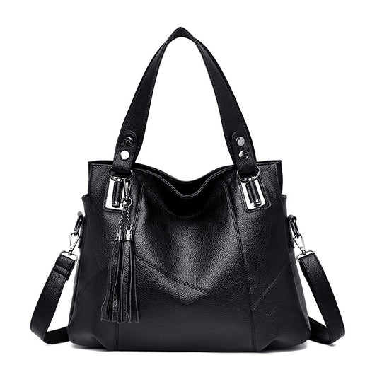 Women's For Mom Stitching Fashion Soft Leather Handbags