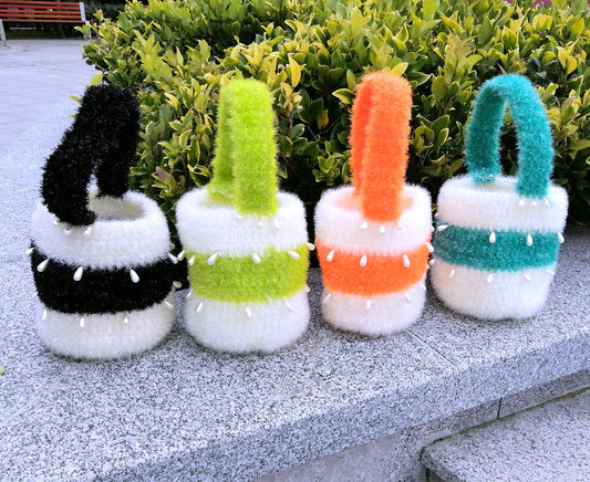 Women's Homemade Hand Woven Pearl Leisure Vacation Straw Handbags