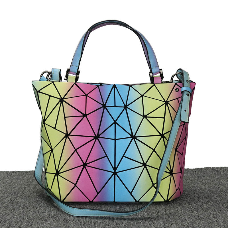 Women's Geometric Diamond Pattern Korean Style Trendy Crossbody Bags