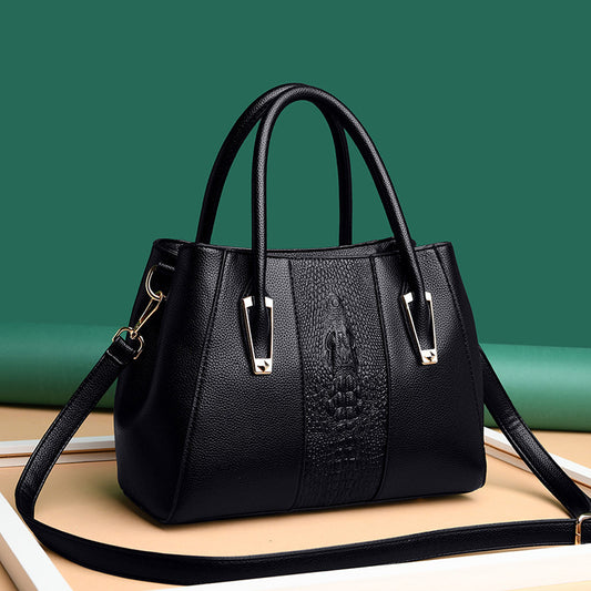 Women's Mother's Soft Leather Elegant Fashion Crocodile Handbags