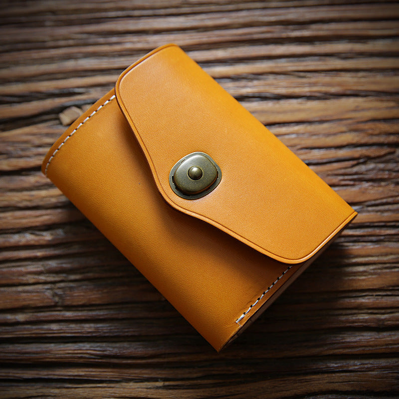 Men's Retro Italy Short Genuine Leather First Men's Wallets