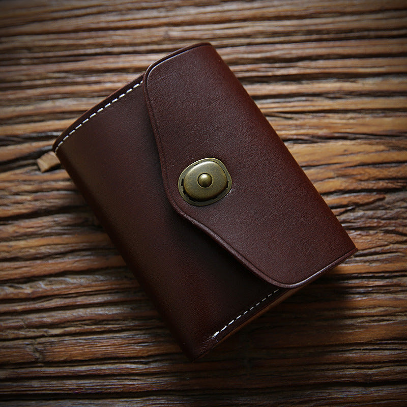 Men's Retro Italy Short Genuine Leather First Men's Wallets