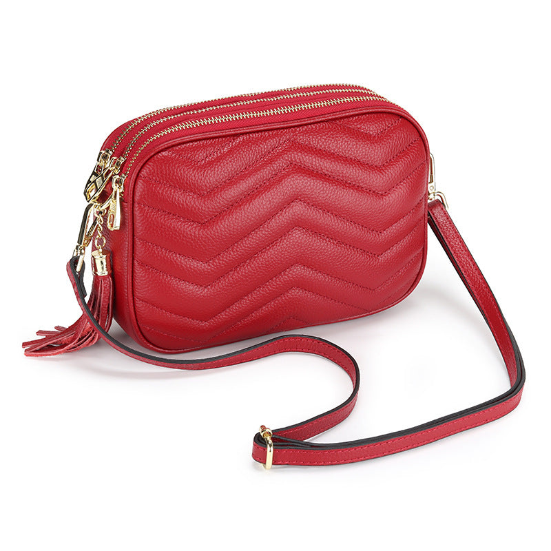 Women's Genuine Leather Large Capacity Top Layer Crossbody Bags