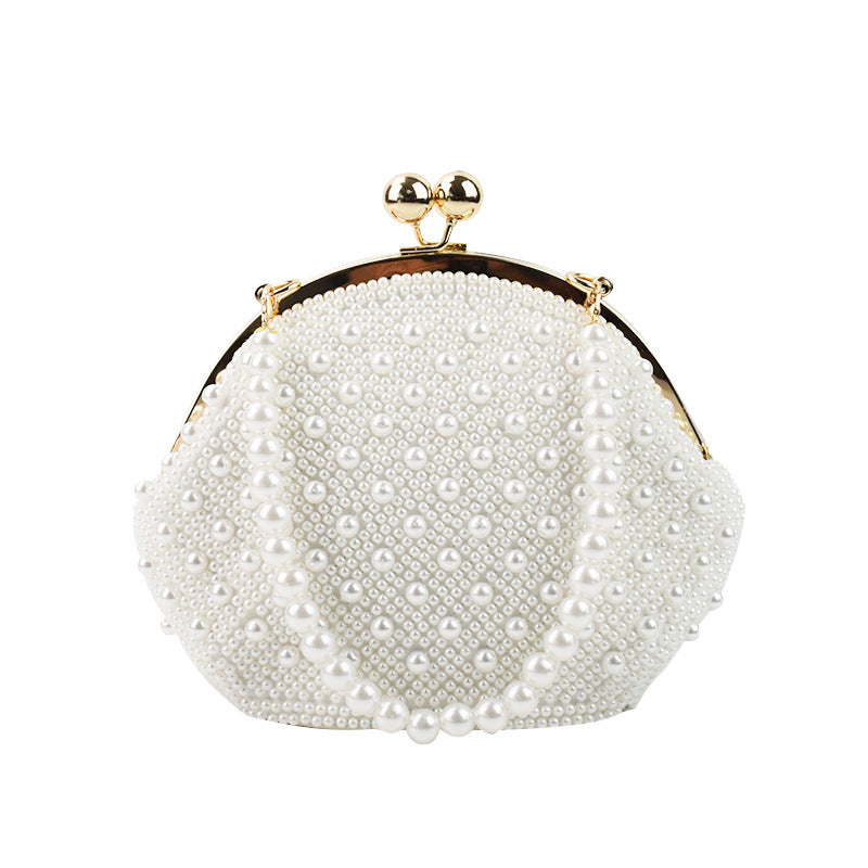 Pearl Hand-held Makeup Embroidered Beads Dress Shoulder Bags