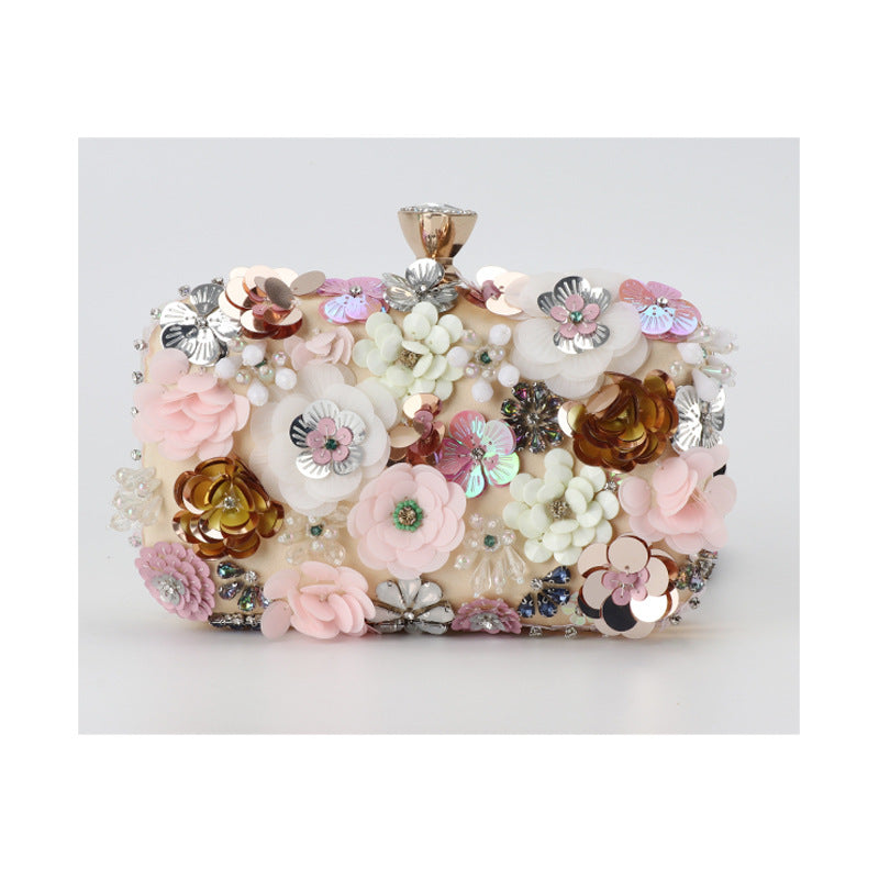 Fashion Dinner Hand Embroidered Flower Beaded Niche Design Evening Bags