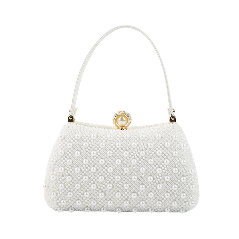 Pearl Hand-held Makeup Embroidered Beads Dress Shoulder Bags