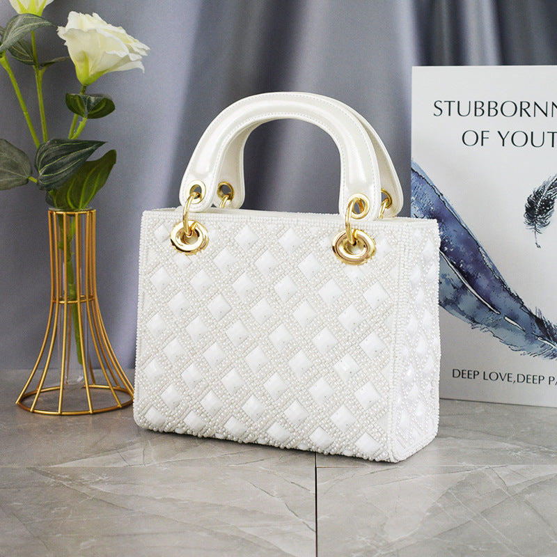 Pearl Hand-held Makeup Embroidered Beads Dress Shoulder Bags