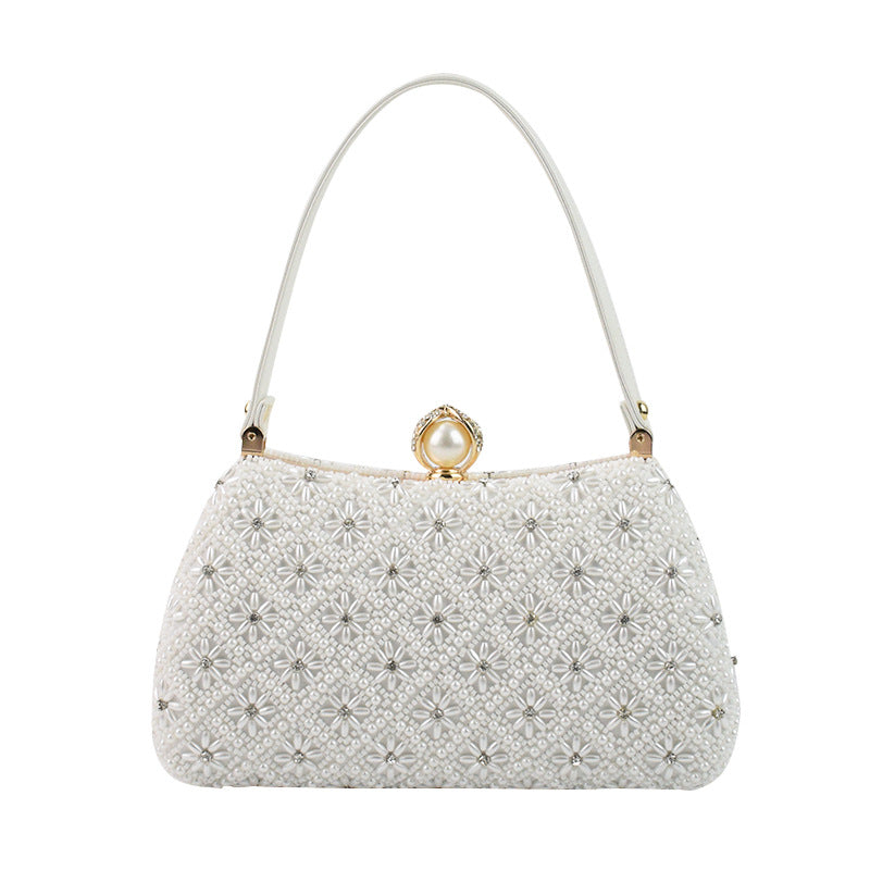 Pearl Hand-held Makeup Embroidered Beads Dress Shoulder Bags