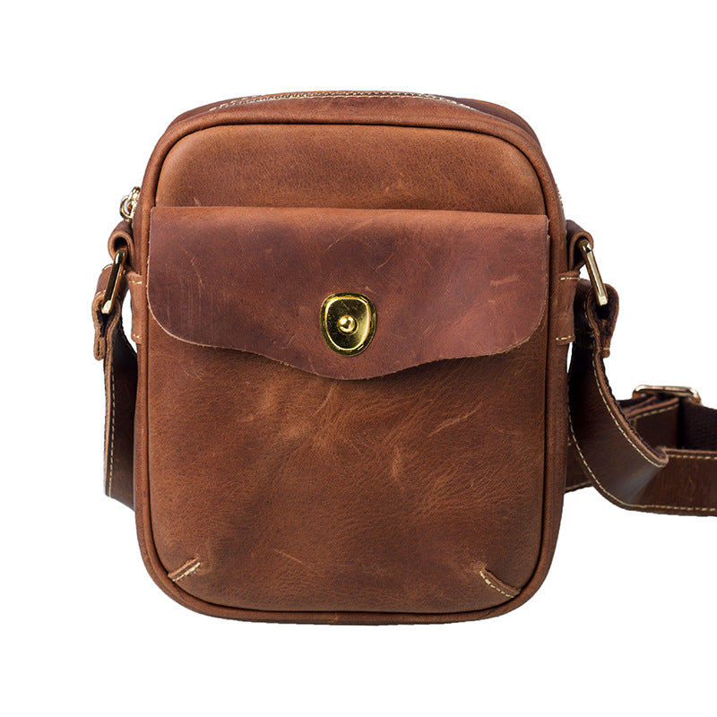 Women's & Men's Leather Genuine Turtle Hook Eye Closure Shoulder Bags