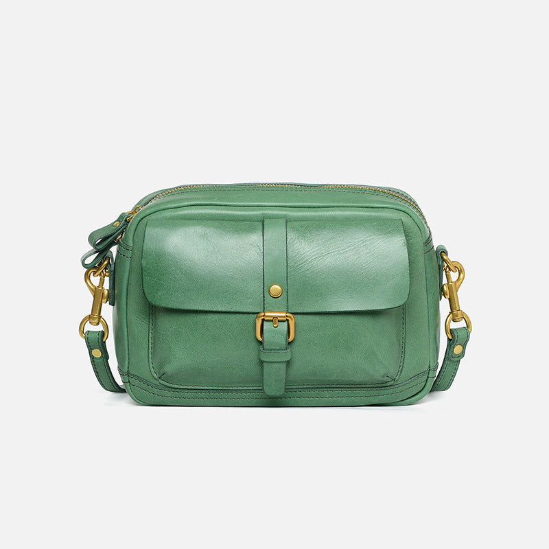 Women's Retro Korean Style Western Soft Leather Crossbody Bags