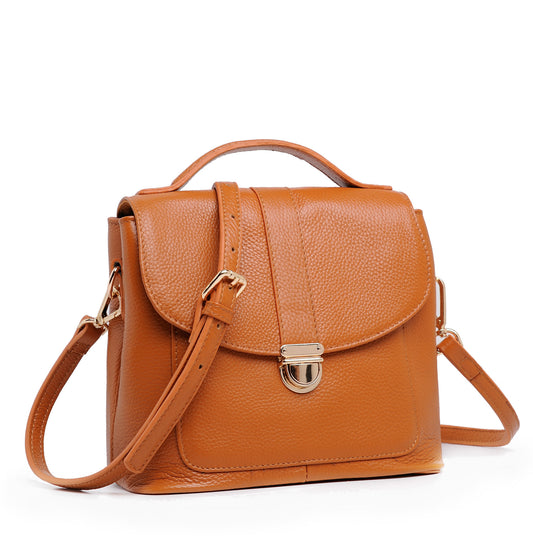 Women's Korean Style Fashion Top Layer Cowhide Crossbody Bags