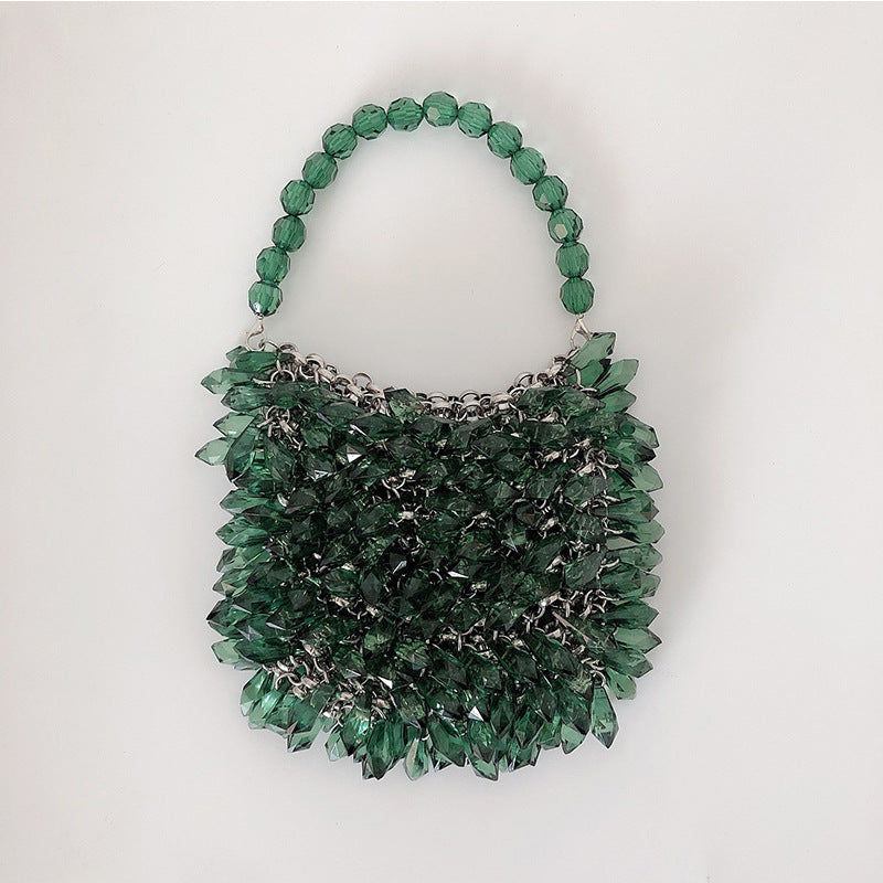 Women's Crystal Hand-woven Korean Retro Dinner Chain Bags
