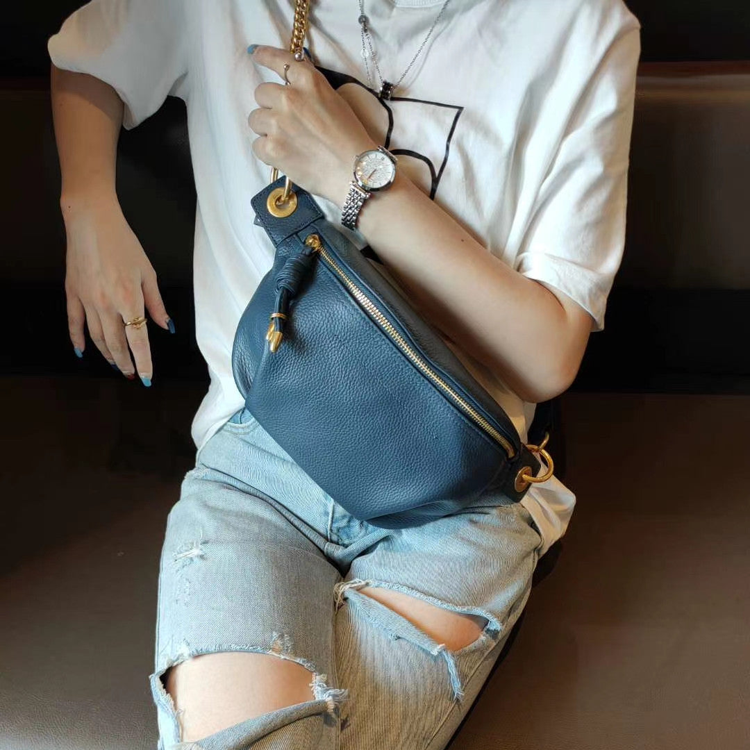 Women's Disco Fashion Trendy First Layer Cow Crossbody Bags