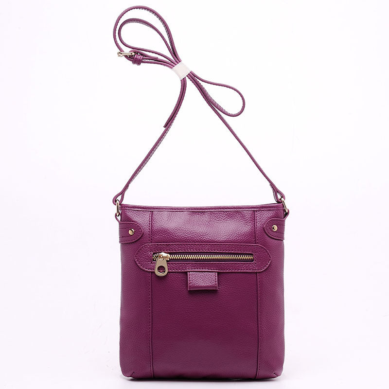 Women's Fashion Retro Closed Toe Layer Cowhide Crossbody Bags