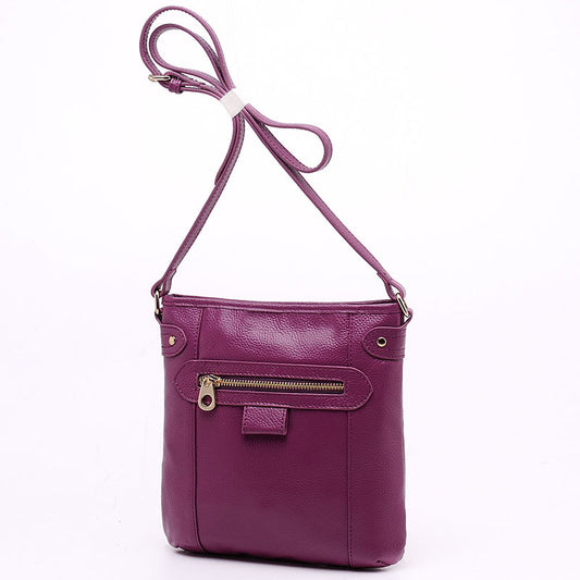 Women's Fashion Retro Closed Toe Layer Cowhide Crossbody Bags
