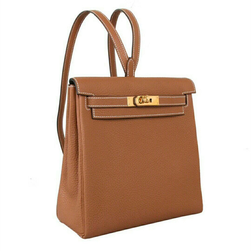 Women's Lychee Pattern Top Layer Leather For Backpacks