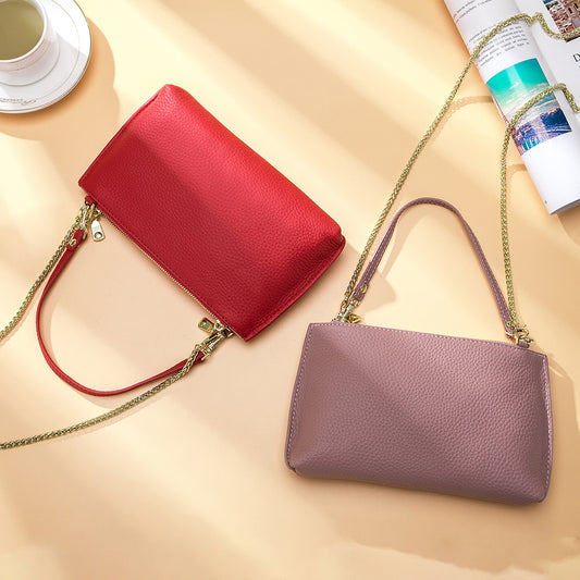 Women's Simple Soft Leather Elegant One Shoulder Bags