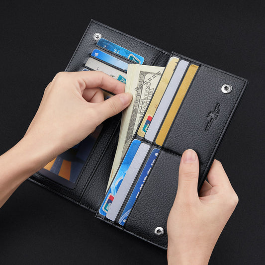 Men's Genuine Leather Large Capacity Long Driving Men's Wallets
