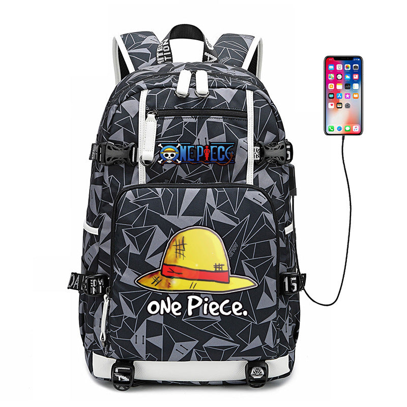 Women's & Men's & Peripheral White Beard Cartoon Luminous Backpacks