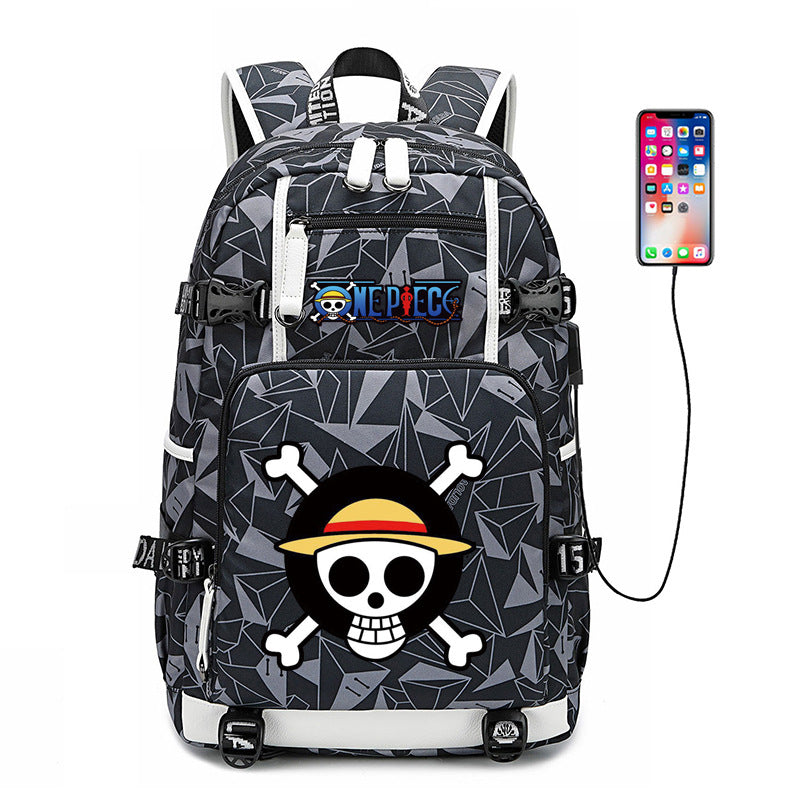 Women's & Men's & Peripheral White Beard Cartoon Luminous Backpacks