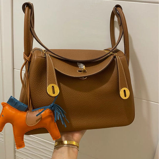 Women's Layer Cowhide Lindy Gold Doctor Portable Bags