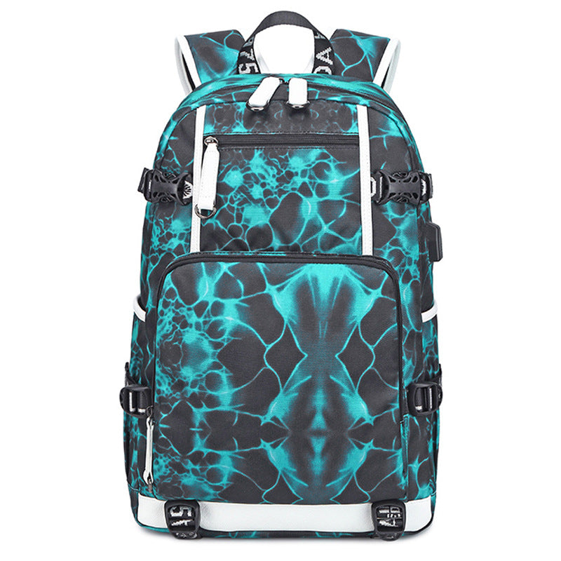 Men's Printed Large Capacity Computer Waterproof Backpacks