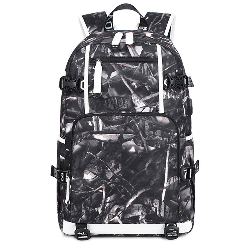 Men's Printed Large Capacity Computer Waterproof Backpacks