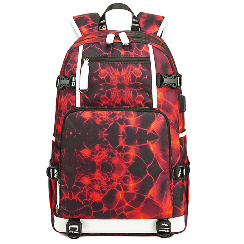 Men's Printed Large Capacity Computer Waterproof Backpacks