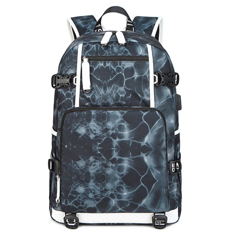 Men's Printed Large Capacity Computer Waterproof Backpacks