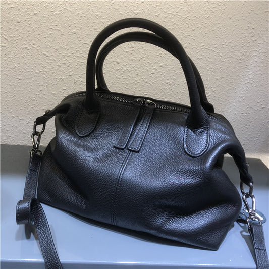 Women's First Layer Cowhide Leather Retro Style Shoulder Bags
