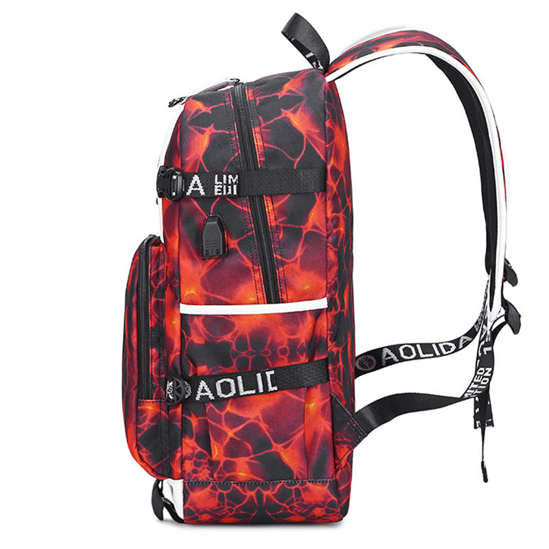 Men's Printed Large Capacity Computer Waterproof Backpacks