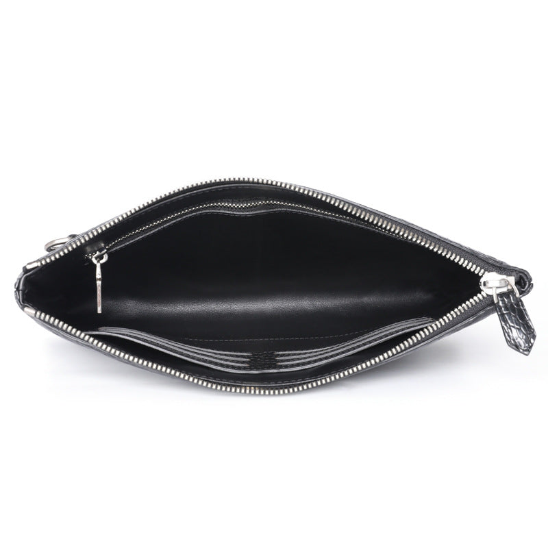 Men's Light Luxury Belly Envelope Strap Zipper Men's Handbags