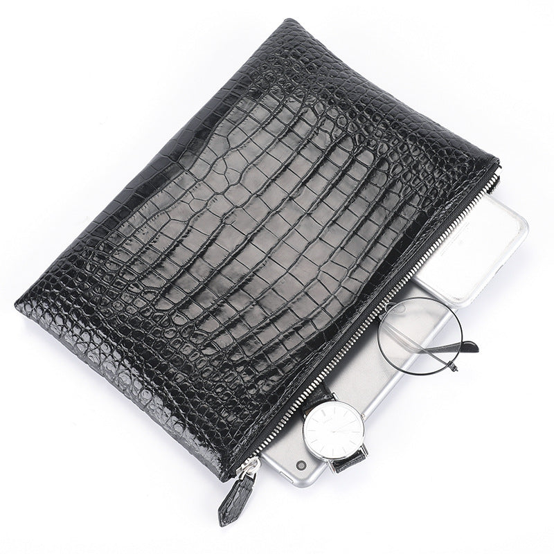 Men's Light Luxury Belly Envelope Strap Zipper Men's Handbags