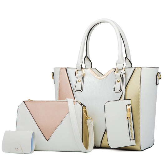 Women's Autumn Fashion Large Capacity Contrast Color Shoulder Bags