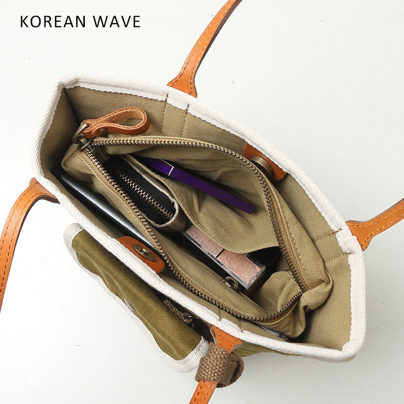 Women's Style Fashion Canvas Mother Simple Clutch Shoulder Bags