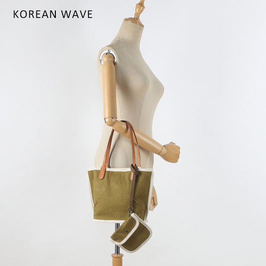 Women's Style Fashion Canvas Mother Simple Clutch Shoulder Bags