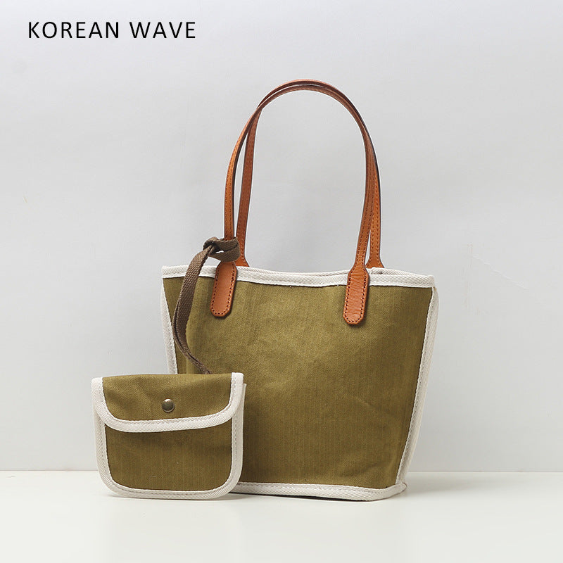 Women's Style Fashion Canvas Mother Simple Clutch Shoulder Bags