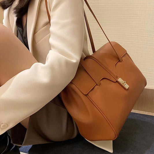 Women's Cow Leather Big Portable Underarm Shoulder Bags