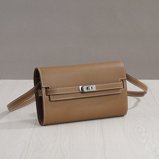 Women's Hand-held Kelly Genuine Leather One Commuting Bags