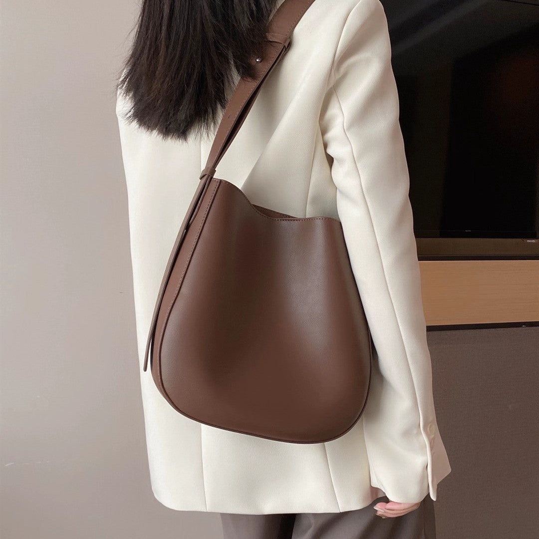 Women's Fashion Cattlehide Leather Retro Portable Large Shoulder Bags