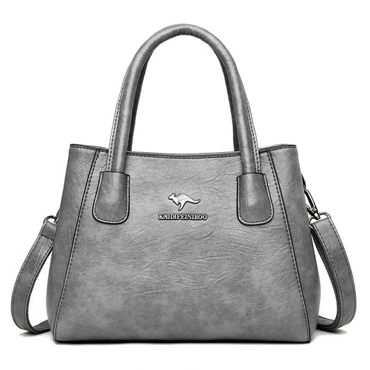 Women's Soft Leather Fashion Portable Mom Large Handbags