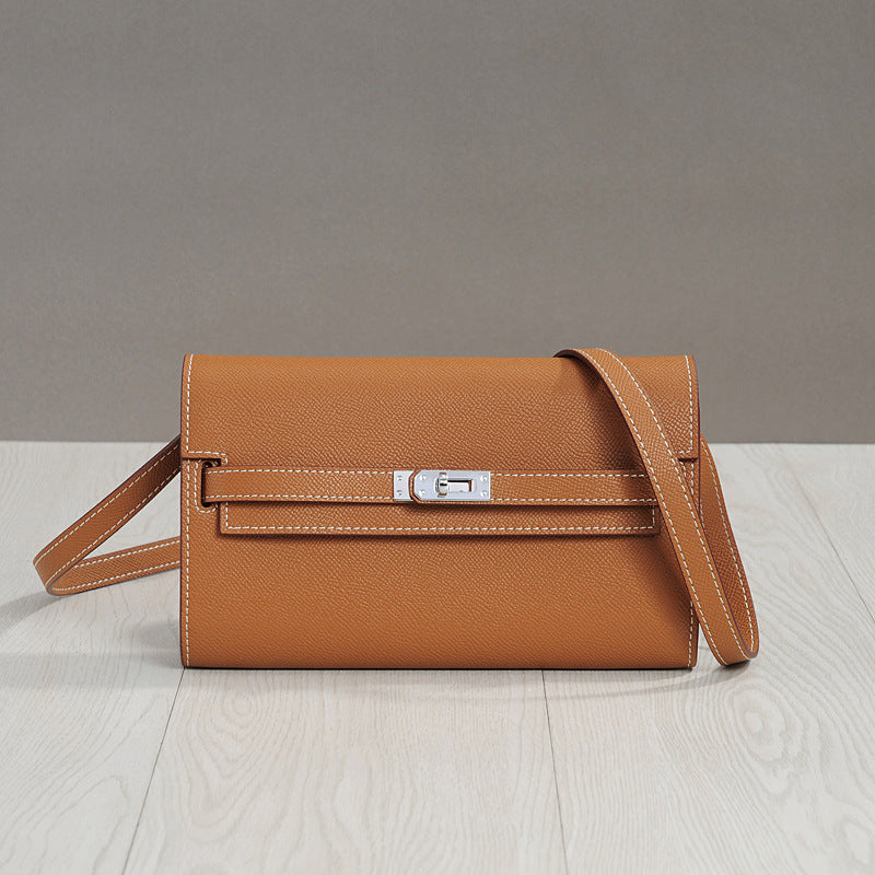 Women's Hand-held Kelly Genuine Leather One Commuting Bags