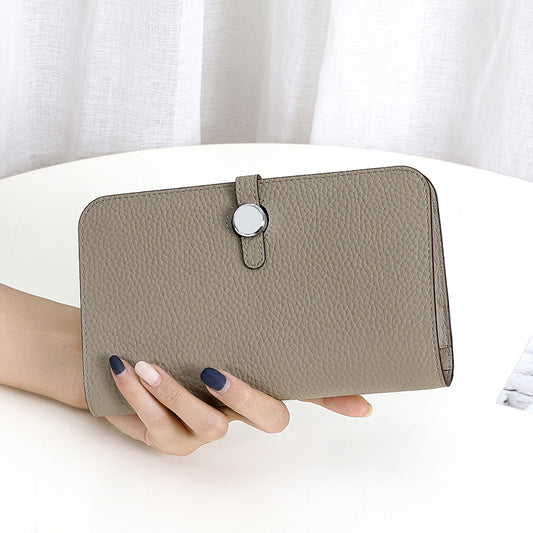 Women's Comfortable Genuine Leather Mobile Passport Ladies Wallets