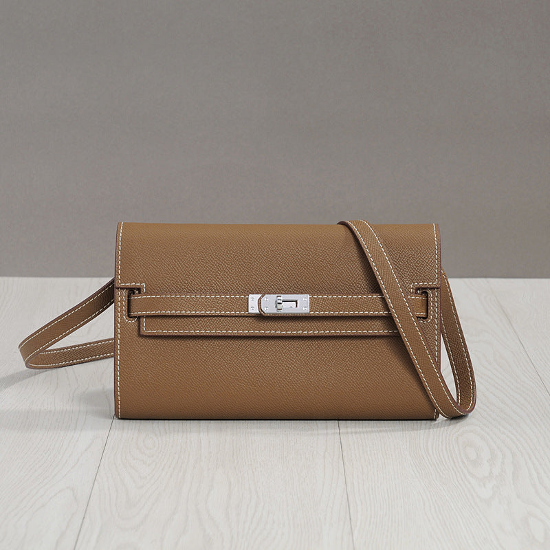 Women's Hand-held Kelly Genuine Leather One Commuting Bags