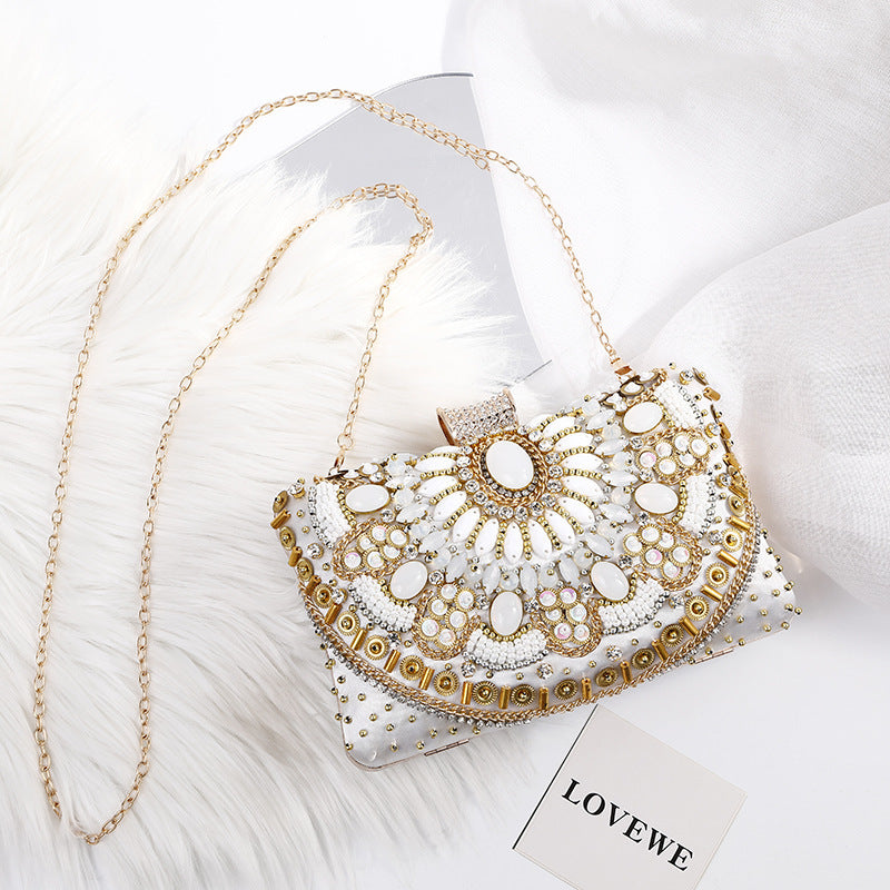 Pearl Embroidery Dinner Calm Elegant Charming Evening Bags
