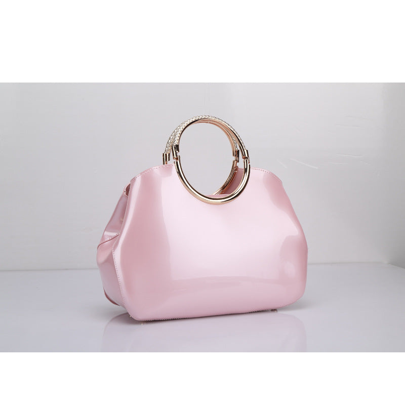 Women's Fashion Portable Patent Leather Dinner Bridal Handbags