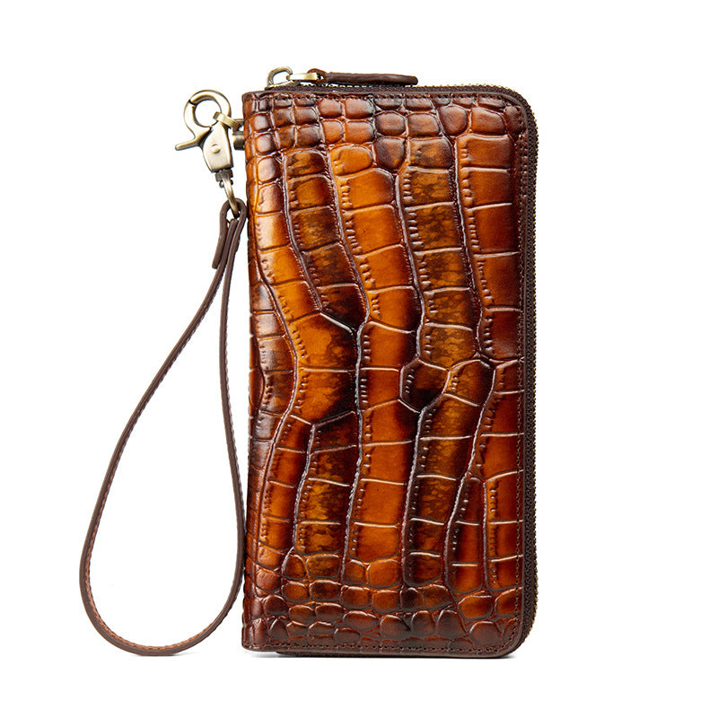Women's & Men's Clutch First Layer Cowhide Large Capacity Bags