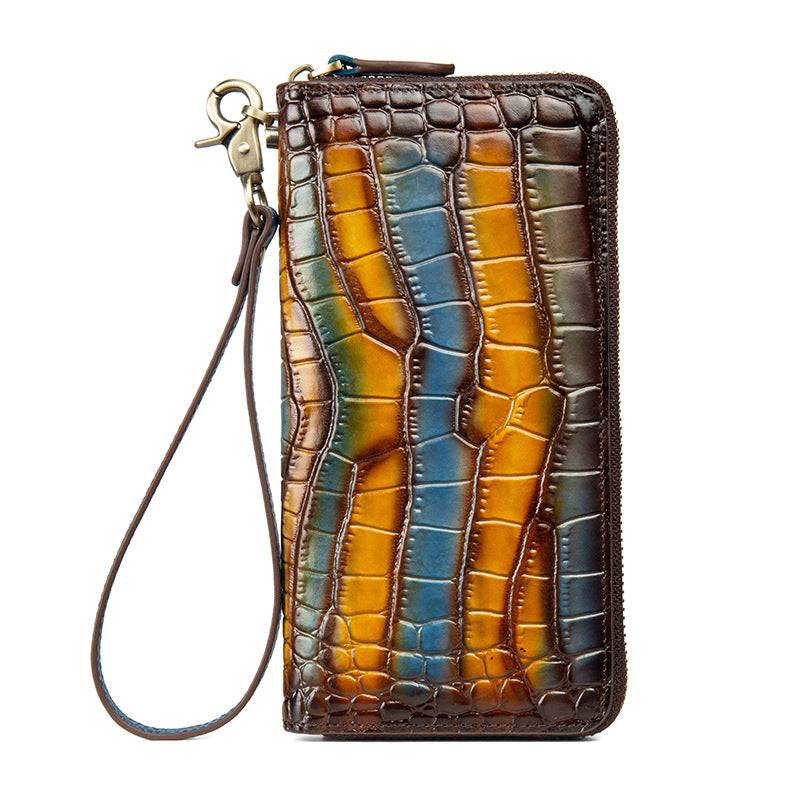 Women's & Men's Clutch First Layer Cowhide Large Capacity Bags