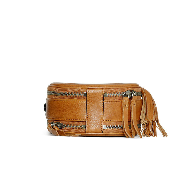 Women's Vegetable Tanned Leather Ethnic Style Fashion Shoulder Bags