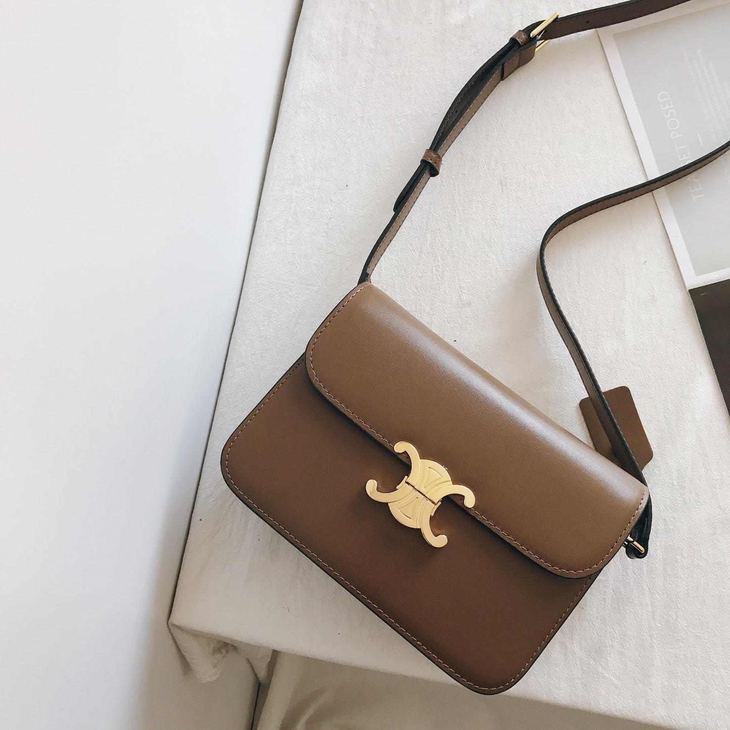 Women's Arc Genuine Leather Korean Mini Crocodile Crossbody Bags